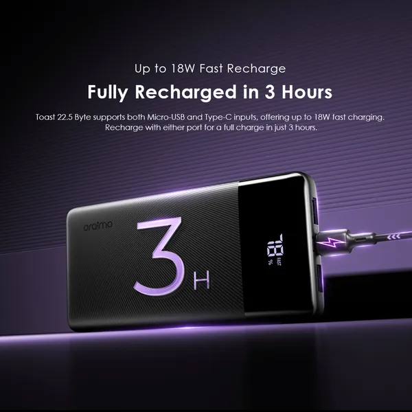 oraimo Toast 22.5 Byte 10000mAh 22.5W Power Bank oraimo Toast 22.5 Byte 10000mAh 22.5W Power Bank